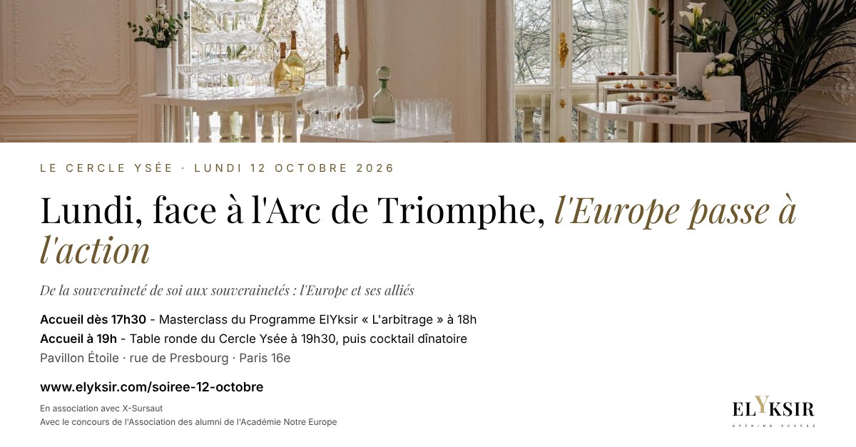 Affiche du Cercle Ysée - lundi 12 octobre 2026