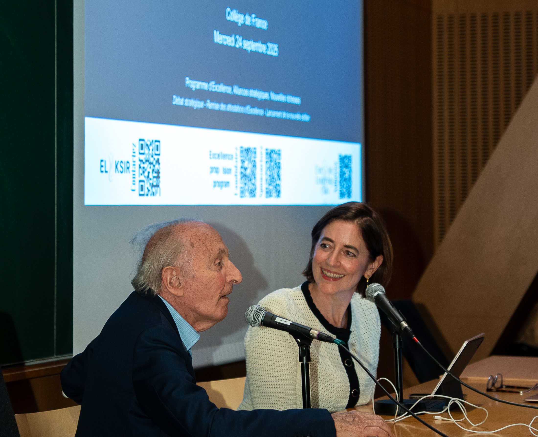 André Lévy-Lang et Caroline Aubert, Collège de France